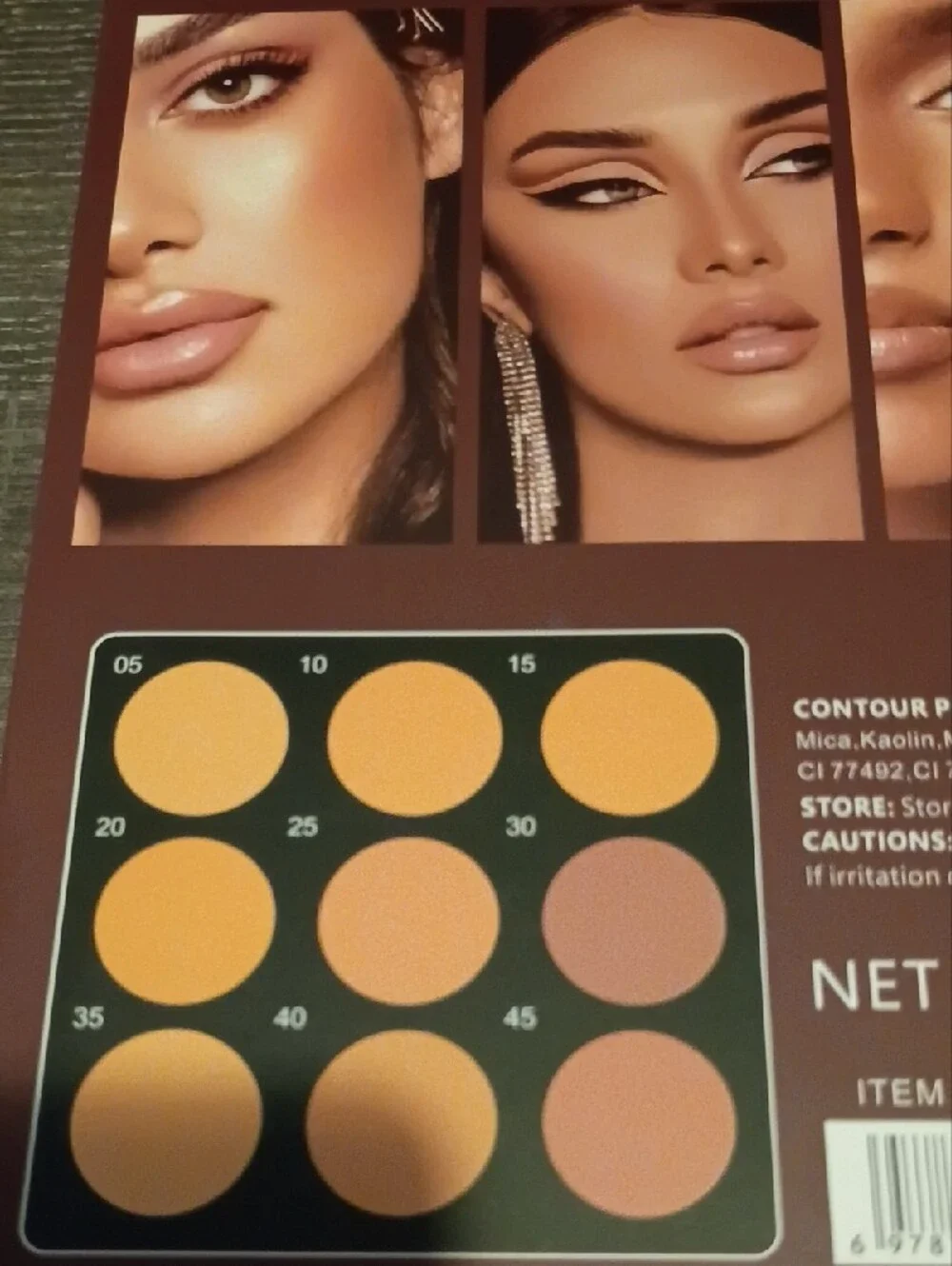9-in-1 Contour Powder Palette - Warm Brown Shades